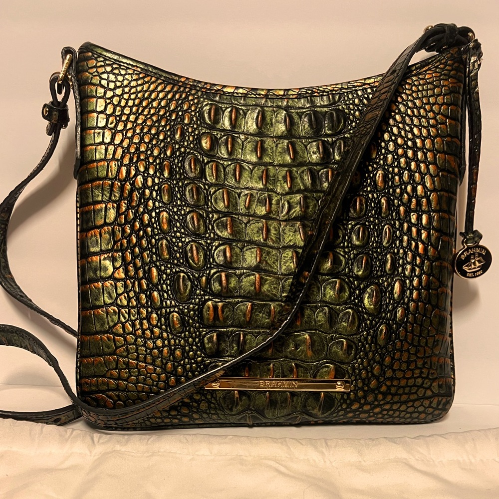 Brahmin Katie Melbourne rectangular crossbody satchel.